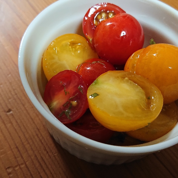 ミニトマトの大葉ポン酢マリネ